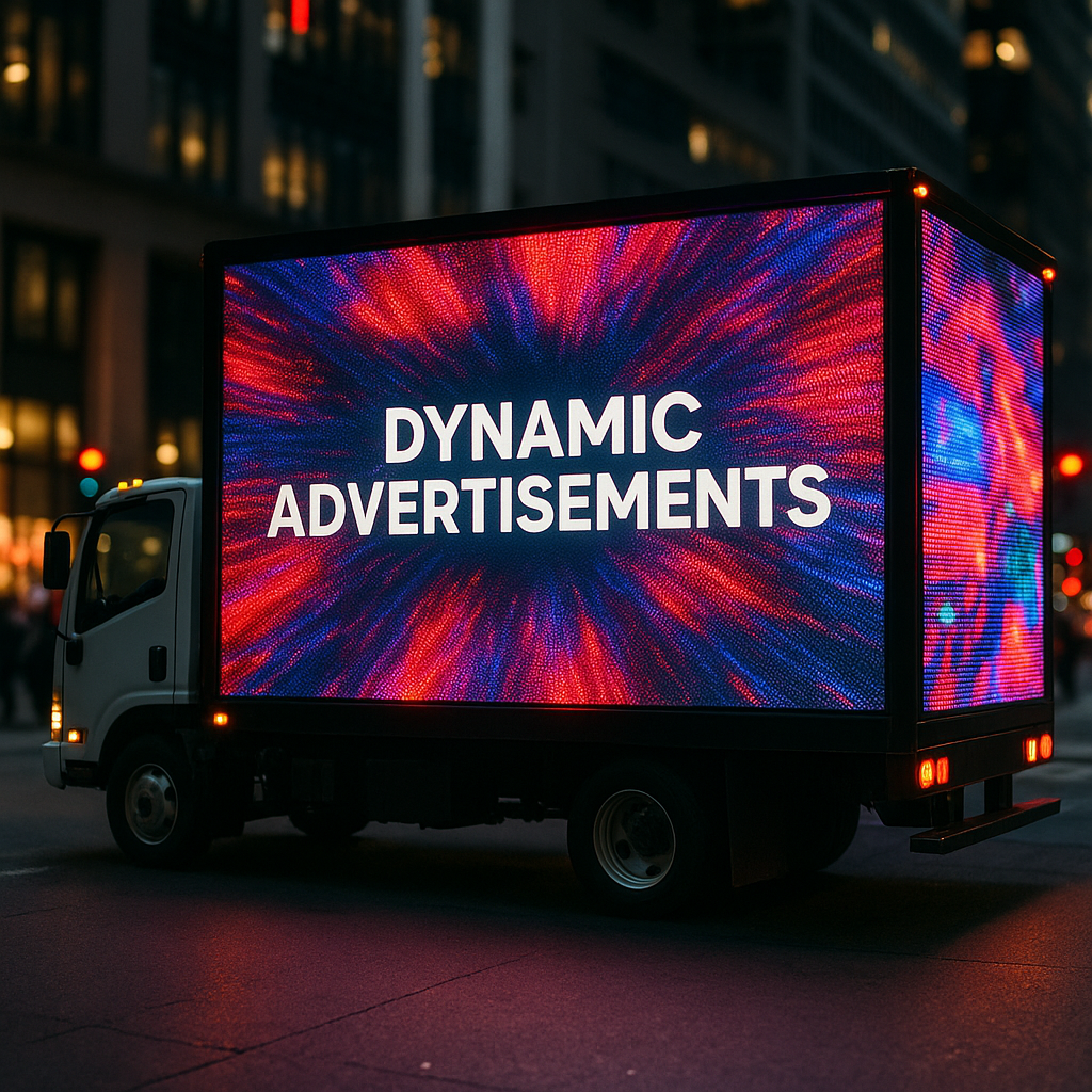 A LED billboard truck is a mobile advertising vehicle equipped with large vibrant LED screens mounted on its sides or back These trucks can display dynamic advertisements eyecatching visuals and realtime content allowing for high visibility and engag
