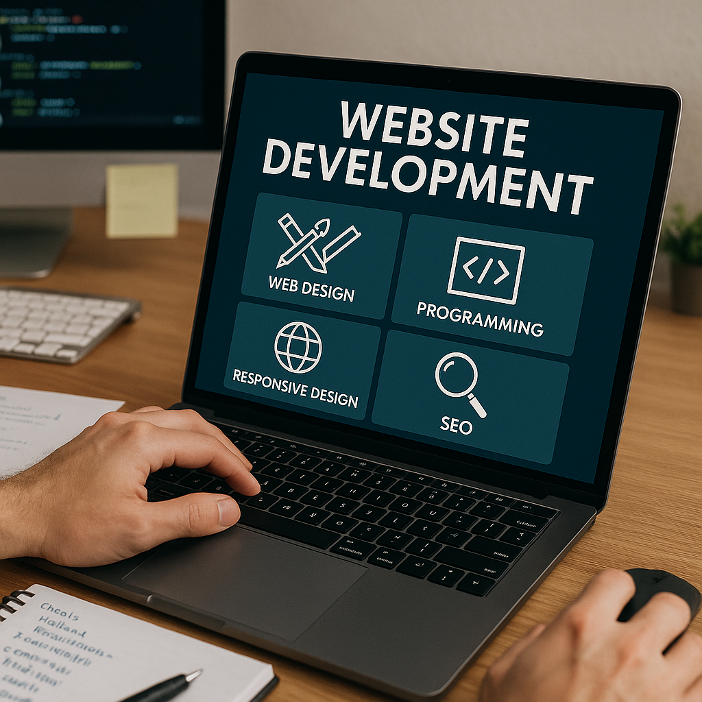 Website development encompasses the process of creating and maintaining websites involving various aspects such as web design web content development clientsideserverside scripting and network security configuration It typically includes the use of p-1